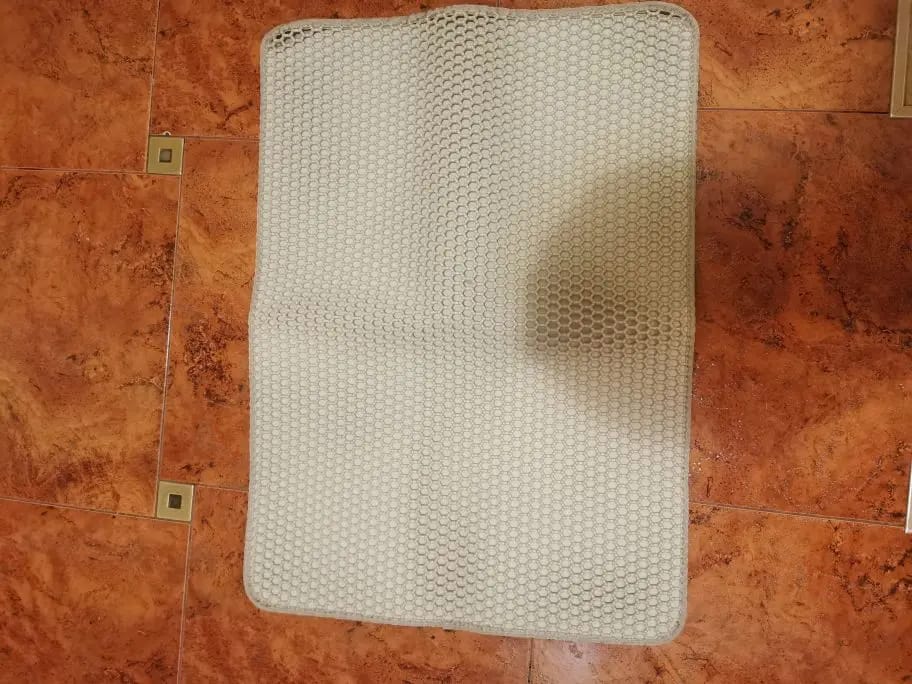 Customer photo review of Large Size Cat Litter Mat Advanced Honeycomb Double Layer Design