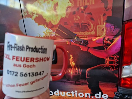 Customer photo review of TassenExpress - Becher Keramik Tasse mit Logo bedruckt 325ml Firmenlogo