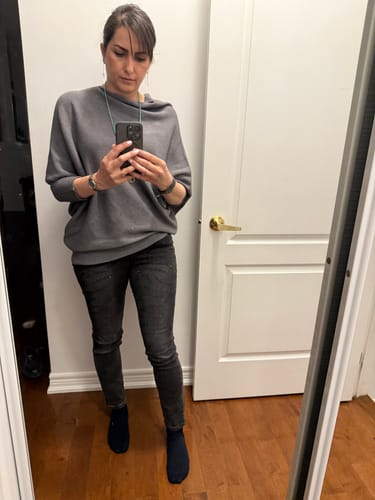 undefined review of Asymmetric Draped | Charcoal image 1 out of 1