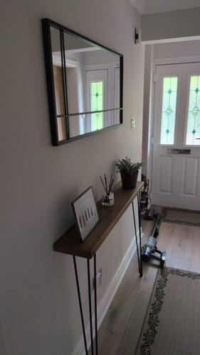 Customer photo review of Console Table 20cm Depth | Hairpin Leg