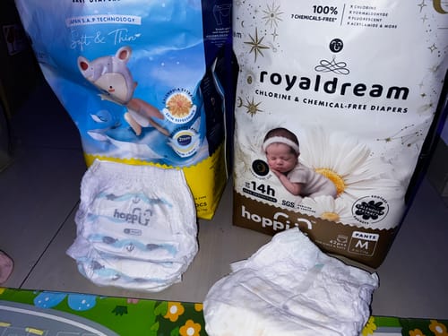 Customer photo review of Hoppi AirDream Diapers 2mm Ultracore Technology