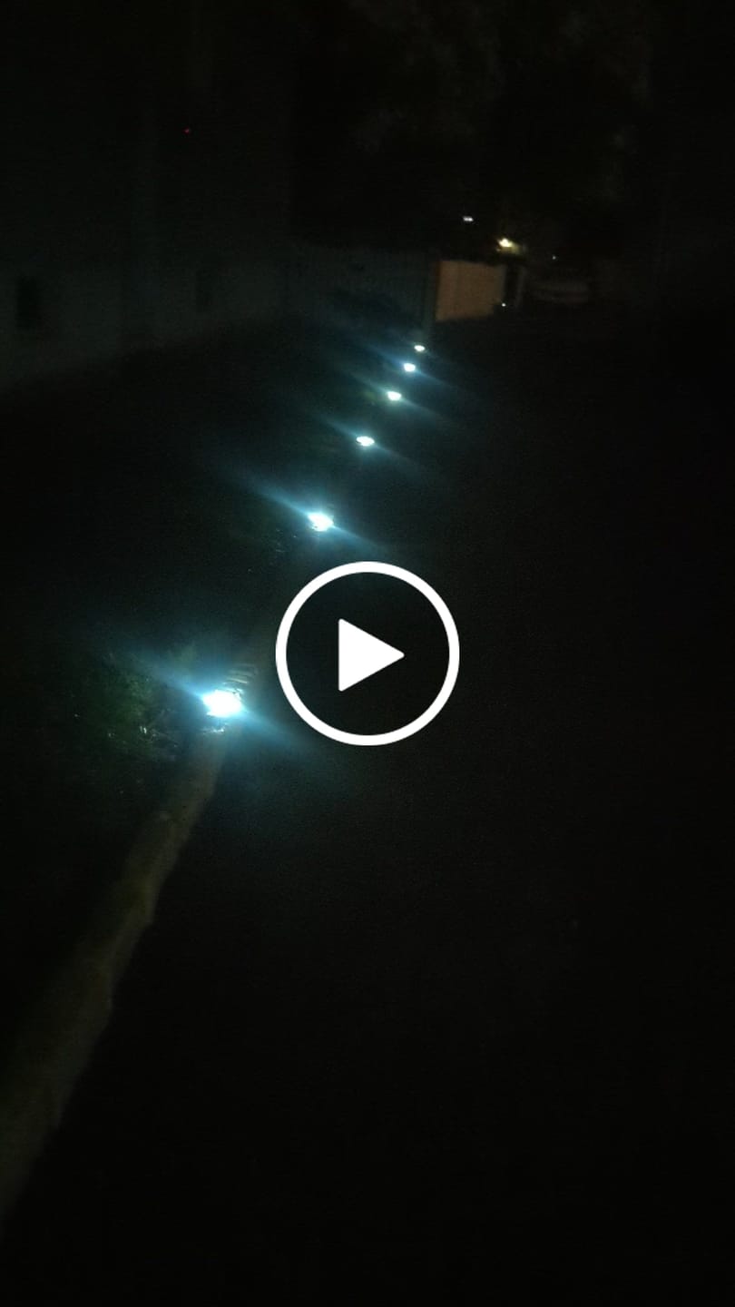Customer video review of TSUN Grey Shell White Solar Deck Lights