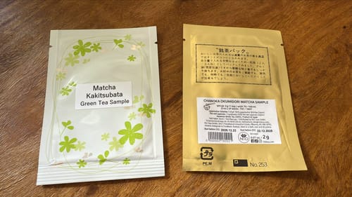 Customer photo review of Matcha tea sampler 8 pack