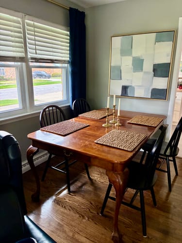 Customer photo review of Silent Squares Abstract Canvas Art