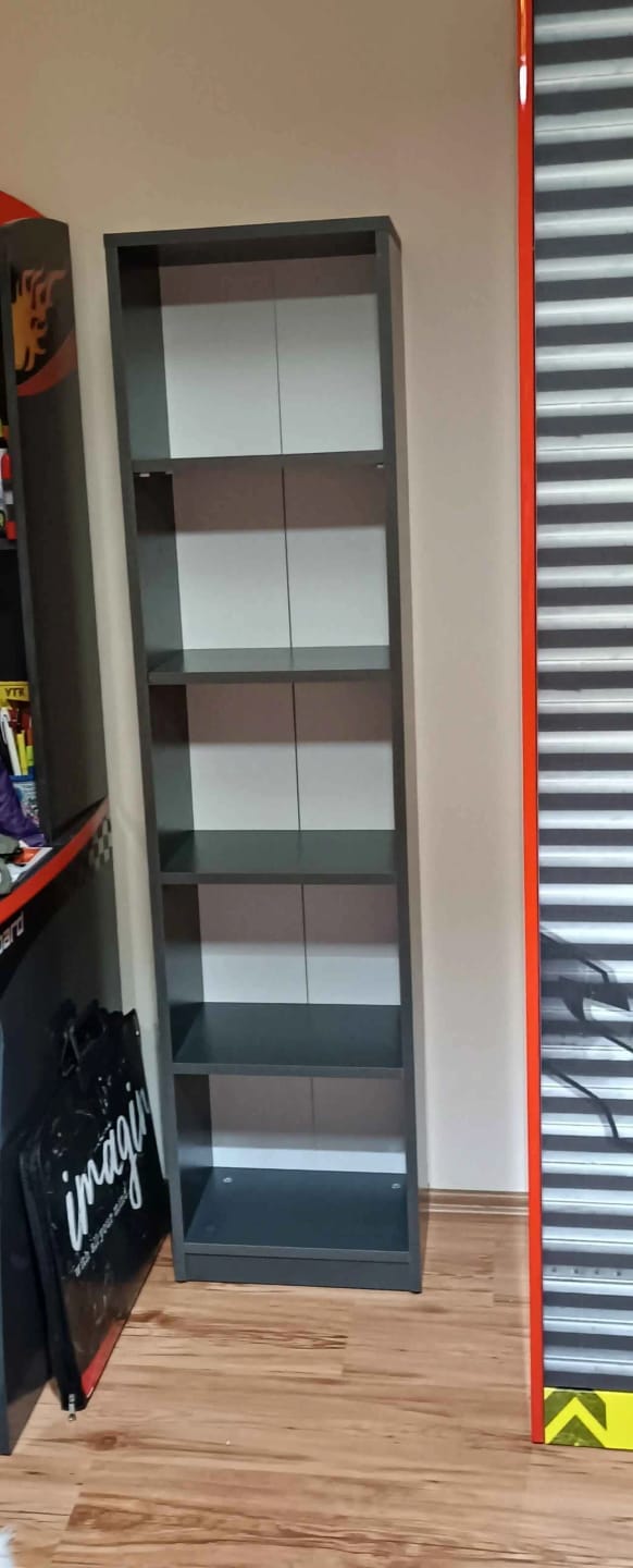 Customer photo review of Rani HC111 Kitaplık 5 Raflı Çalışma Odası Kütüphane Modern Duvar Rafı Antrasit