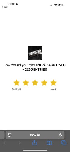 Customer photo review of ENTRY PACK LEVEL 1 - 2200 ENTRIES