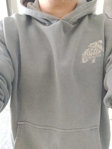 Customer photo review of Blue Flattrack Hoodie