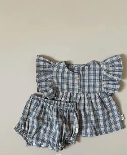 Customer photo review of Ruffle Plaid Bloomer Set
