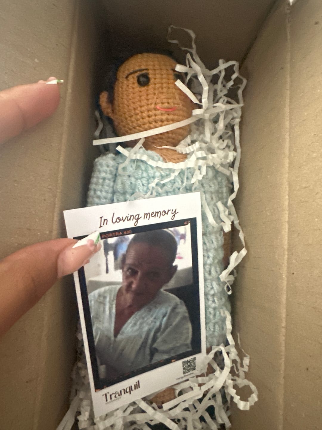 Customer photo review of Tranquil® - Personalized Crochet Doll (Bigger sizes)