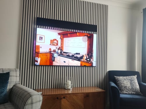 Customer photo review of Acoustic Slat Wall Panel - Grey Oak