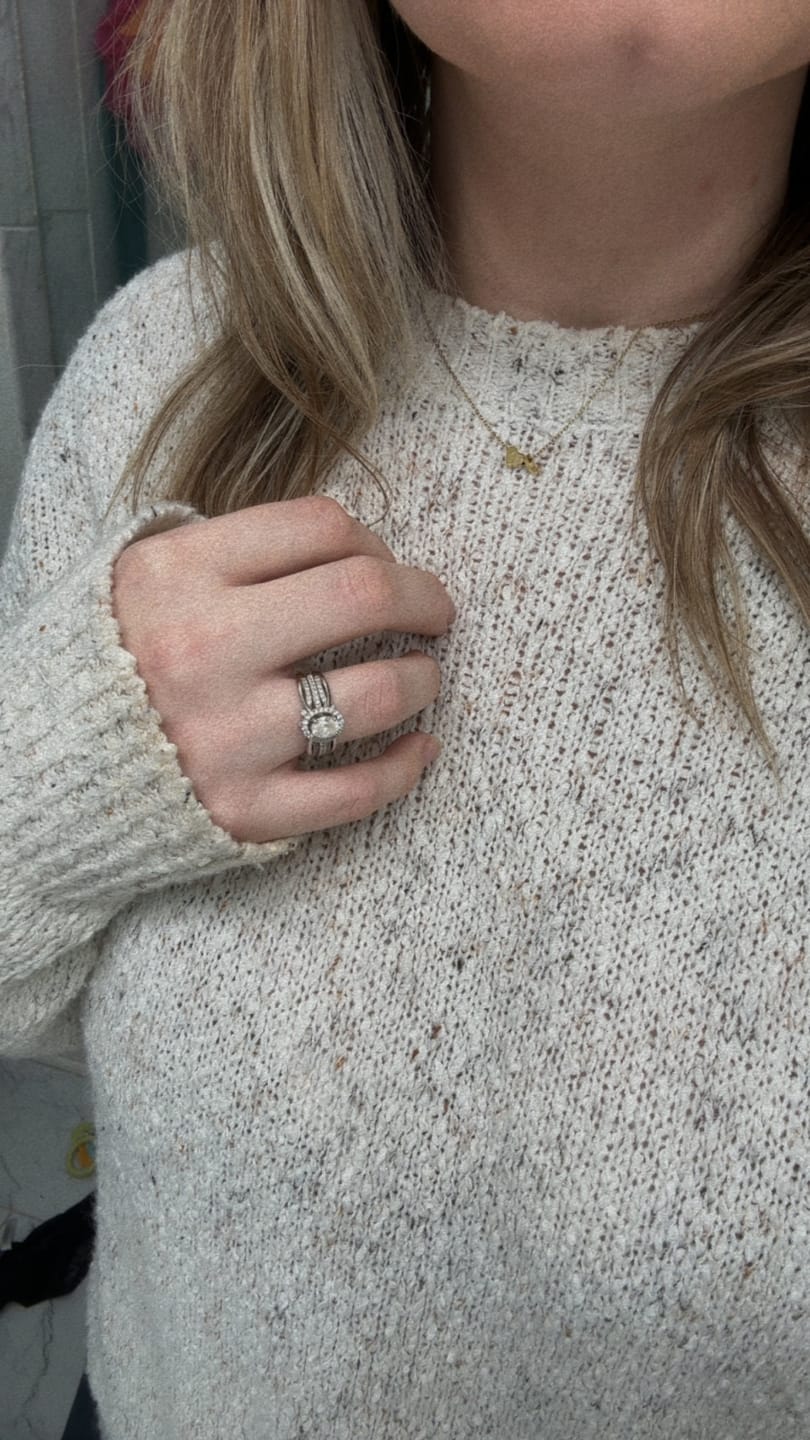 Customer photo review of Forever Love & Letter Gold Necklace