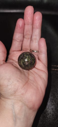 Customer photo review of Dragon's Blood Jasper Mini-Sphere