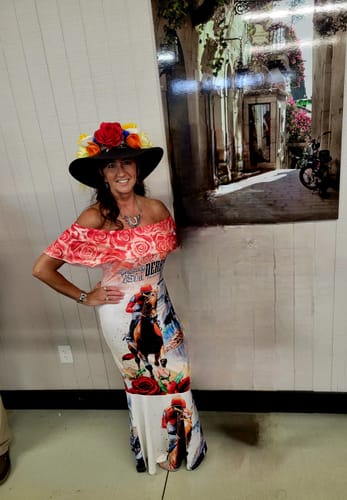 Customer photo review of Kentucky Horse Racing Mermaid Dress 151st Derby Party LT7