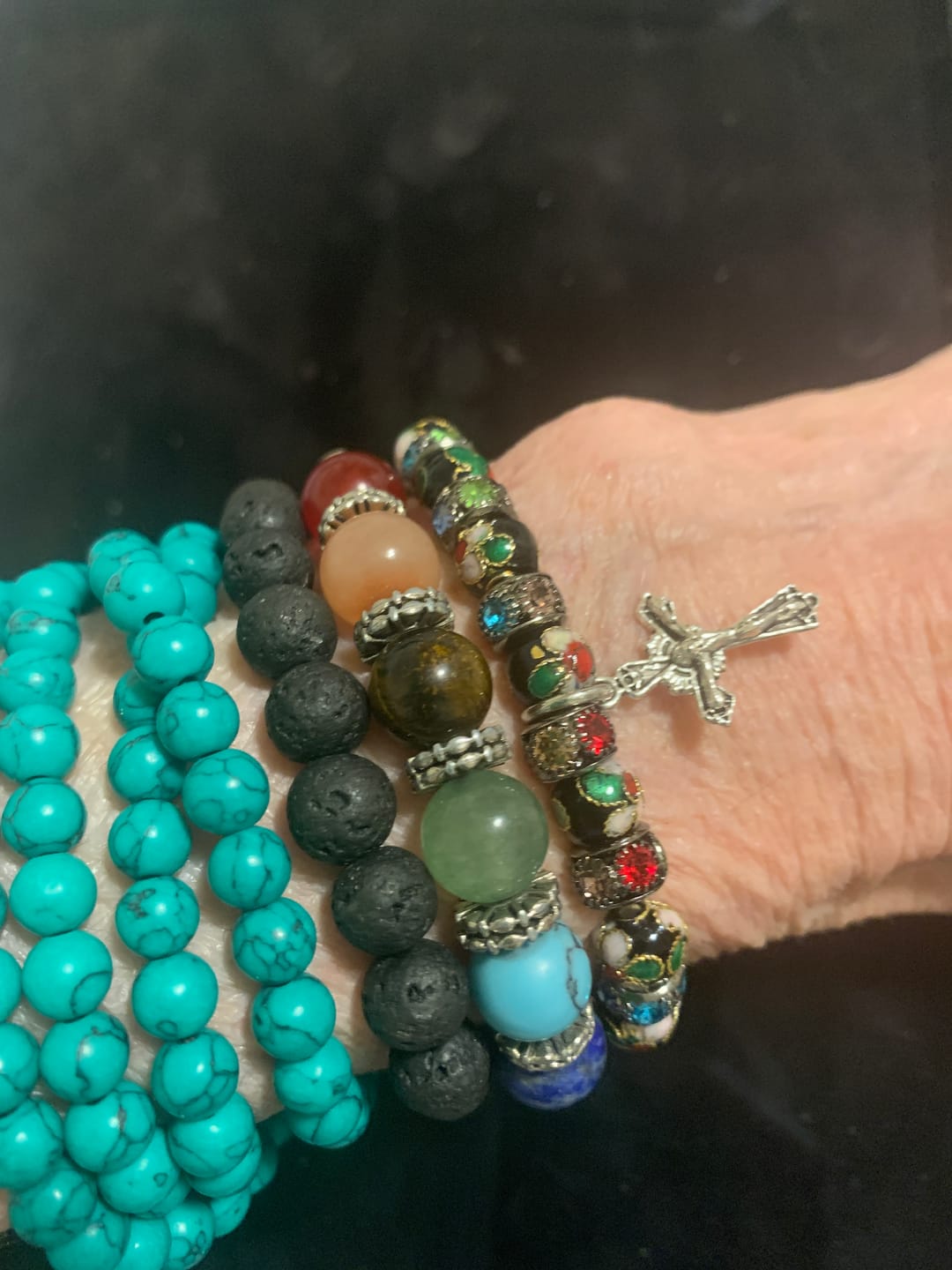 Customer photo review of FREE Today: Handcrafted Cloisonné Beads Timeless Faith Bracelet: A Testament of Christ's Presence