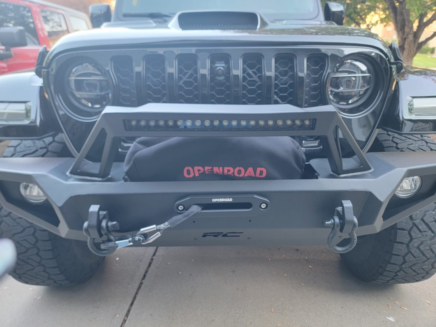 Customer photo review of Winch Protection Cover Heavy Duty Waterproof Dust-proof Black Neoprene,Ideal for 2000-17500lbs