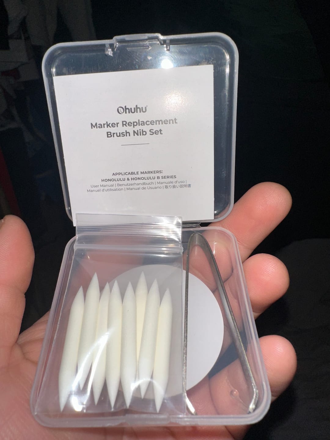 Customer photo review of Ohuhu Replacement Brush Nibs Of Honolulu & Honolulu B Series