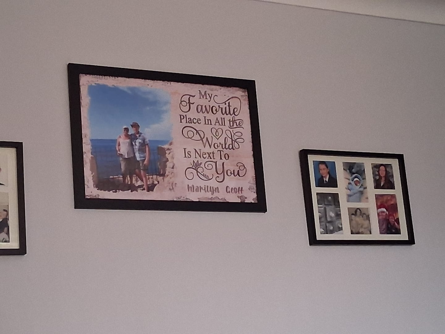 Customer photo review of Next To You Is One Of My Favorite Places To Be - Upload Image - Personalized Horizontal Poster