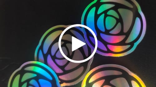 Customer video review of Stickers Holográficos