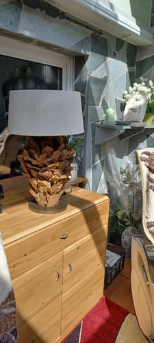 Customer photo review of Tischlampe Wurzelholz FICUS Höhe 70 cm