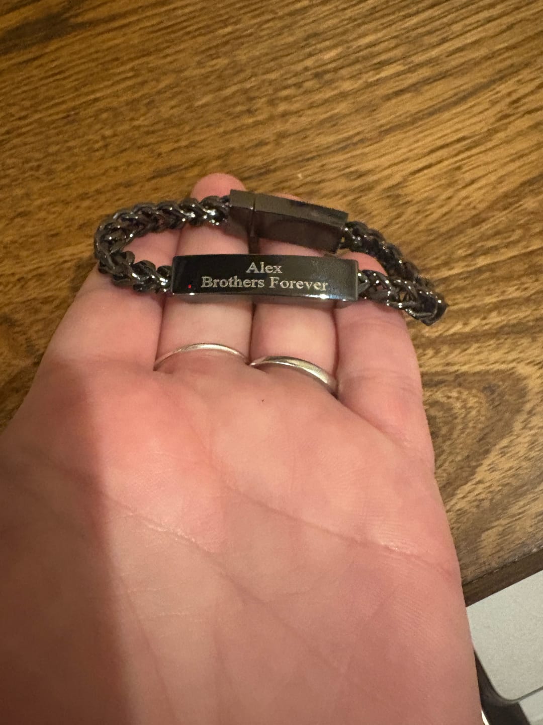 Customer photo review of Franco Link ID Urn Bracelet | 6MM