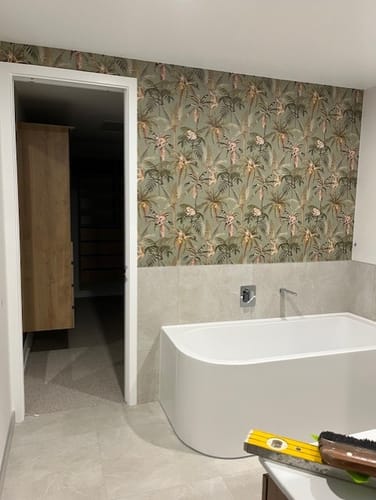 Customer photo review of Reverie Wonderland Wallpaper - Sage