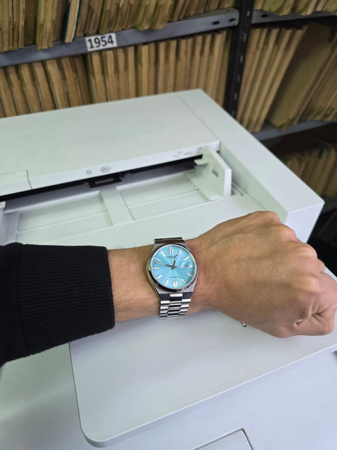 Customer photo review of Reloj Citizen Automatic NJ0151-88M Tsuyosa Sapphire Tiffany 40mm