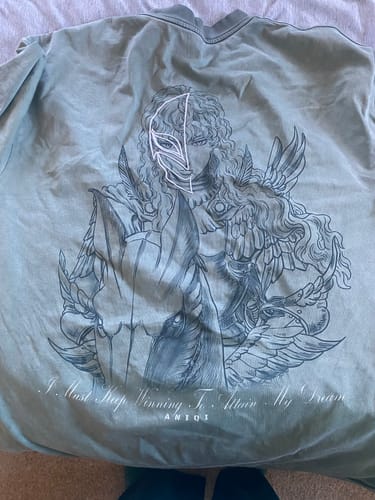 Customer photo review of WHITE FALCON WASH TEE