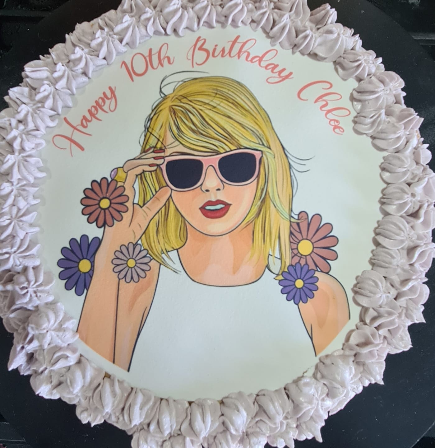 Customer photo review of Taylor Swift Inspired - Edible Icing Toppers