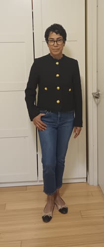 Customer photo review of Crew Neck Tweed Jacket
