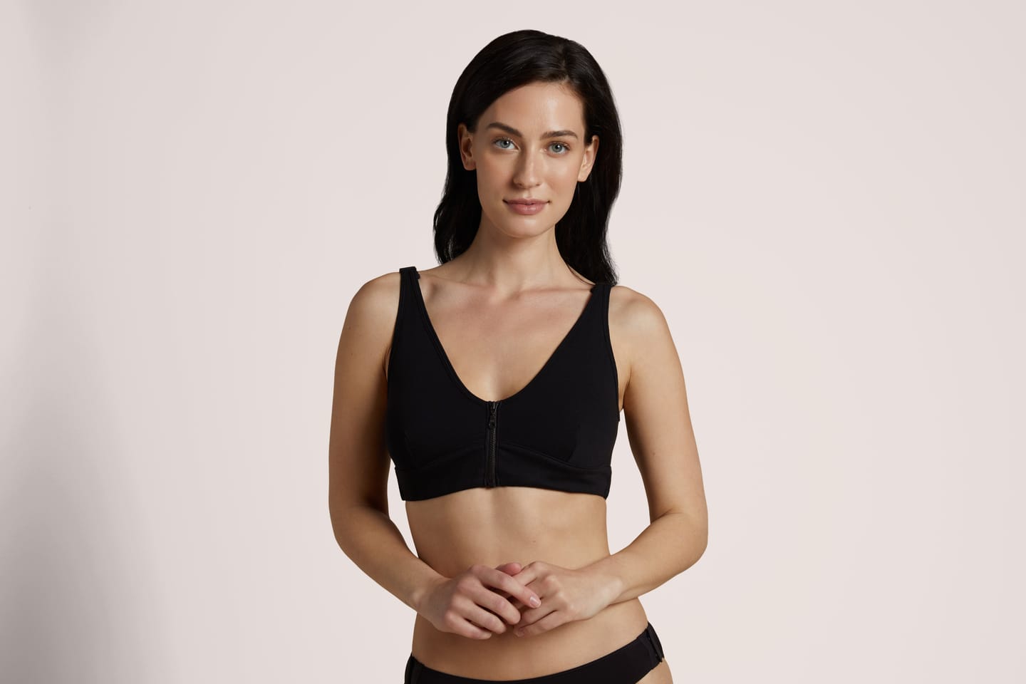 Customer photo review of Wireless Zip Front Bra