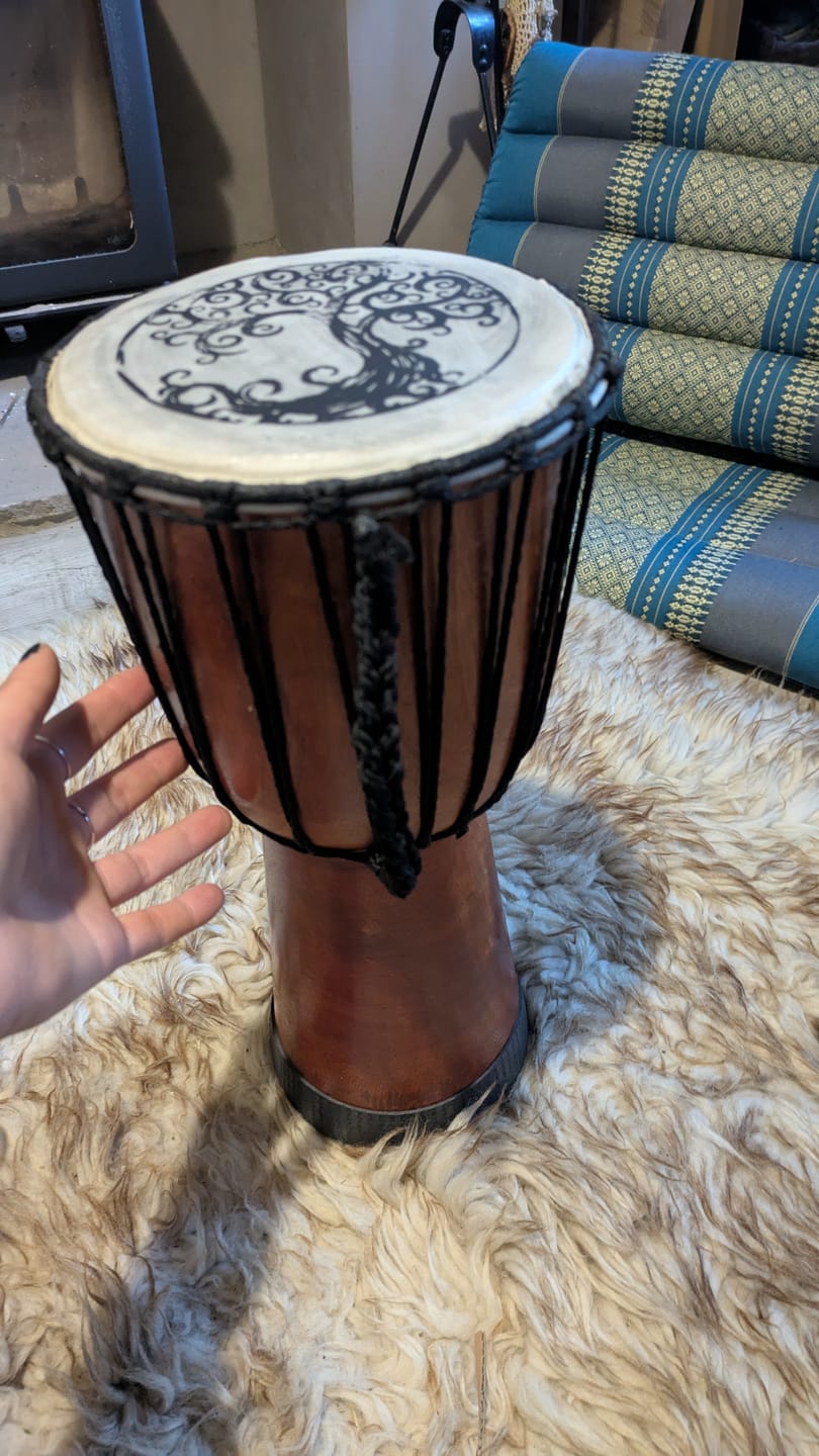Customer photo review of Tree of Life Wide Top Djembe Drum - 40cm