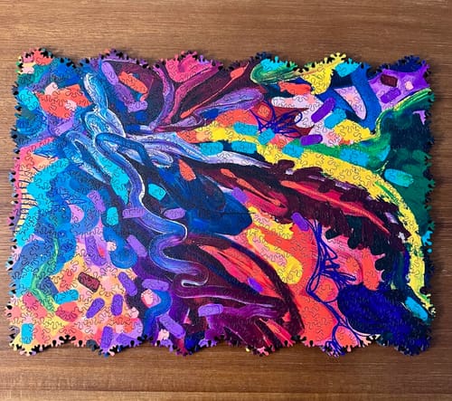 Customer photo review of Piñata Heart Wood Jigsaw Puzzle