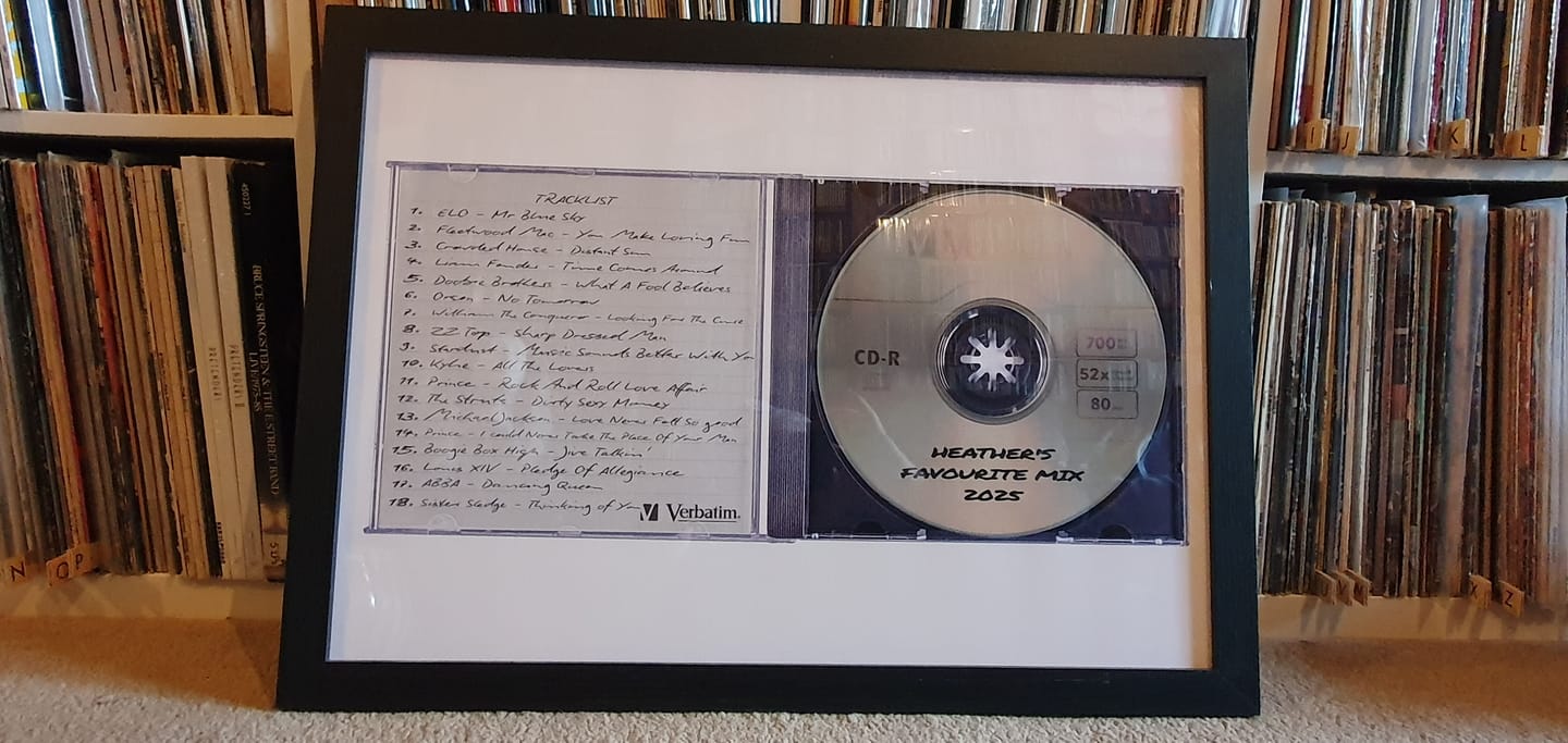 Customer photo review of Personalised Retro Mix CD Print