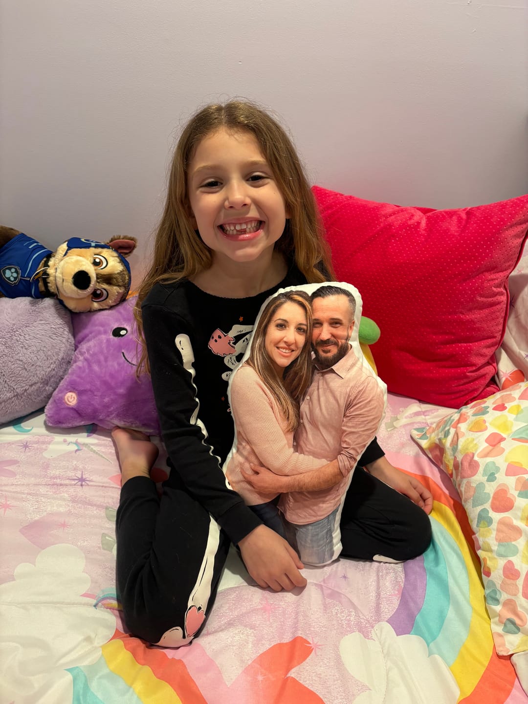 Customer photo review of Custom Shaped Pillow with Loved One Picture of Person/Pet Personalized 3d Photo Pillow