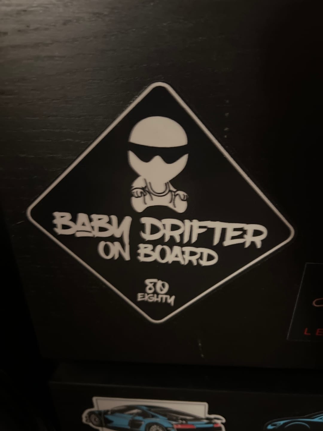 Customer photo review of 80Eighty® Baby On Board Sticker