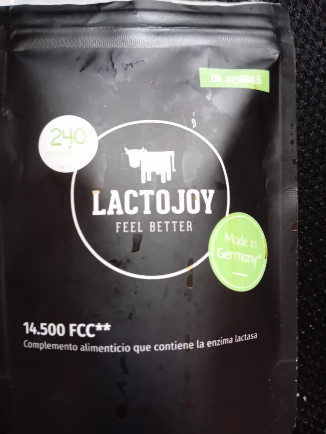 Customer photo review of LactoJoy Lactase Pills - 14.500 FCC - 240 pcs refill bag