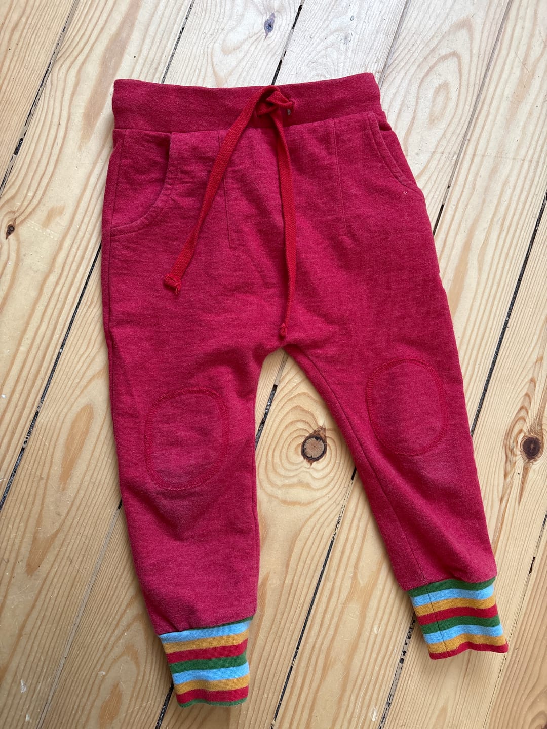 Customer photo review of Red Marl Rainbow Organic Comfy Joggers