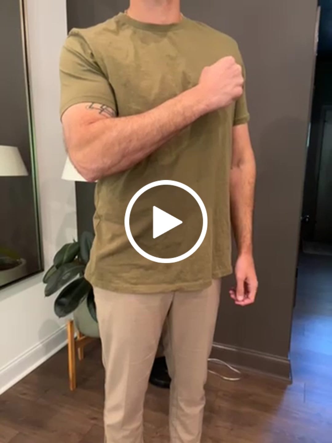 Customer video review of Organic Tall Slim T-shirt (Military Green)