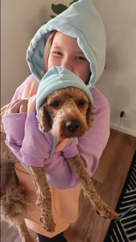 Customer photo review of Color Block Human Hoodies