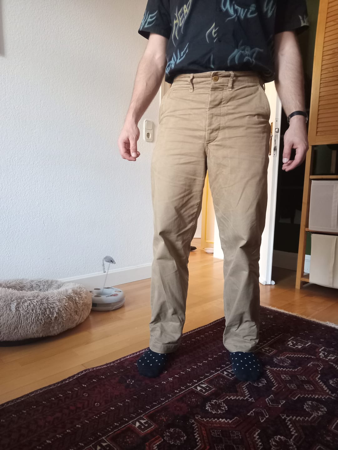 Customer photo review of 1970s Straight-Leg Work Pants - Black
