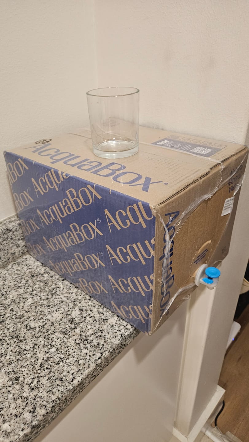 Customer photo review of AcquaBox 15L Mineral Water Bag-in-Box with Tap