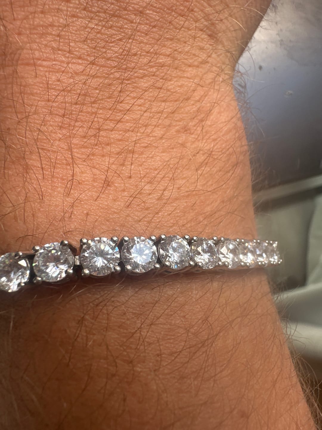 Customer photo review of 5mm Tennis Chain - White Gold