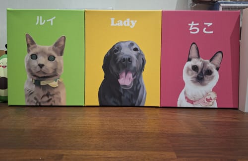 Customer photo review of Petcanva©オーダーメイド ペット似顔絵