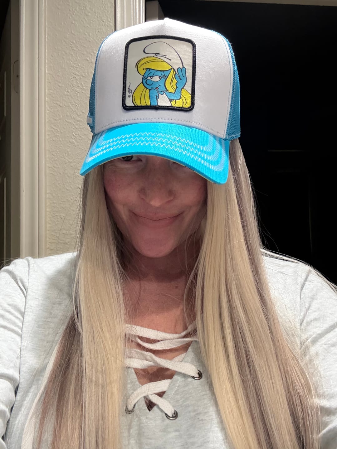 Customer photo review of OVERLORD X Smurfs: Smurfette Trucker Cap