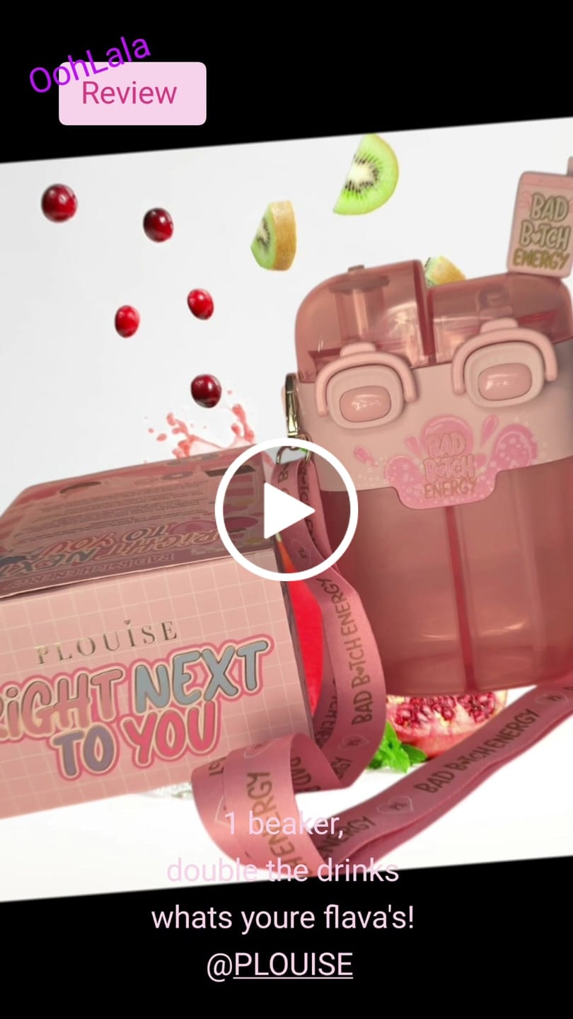 Customer video review of P. Louise Right Next To You Duo Bad Bitch Water Bottle - 780ml
