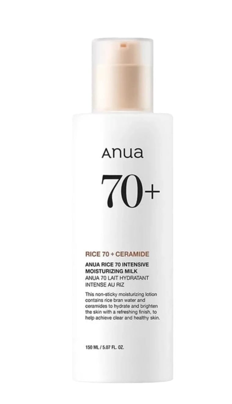 Customer photo review of Pieniņš spīduma piešķiršanai ādai ar rīsiem Anua Rice 70 Intensive Moisturizing Milk