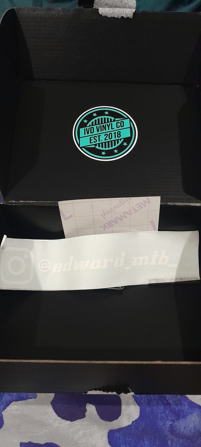 Customer photo review of Custom Instagram Name Sticker