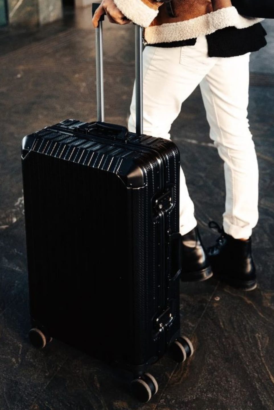 Customer photo review of TREVA Aluminum Suitcase Black