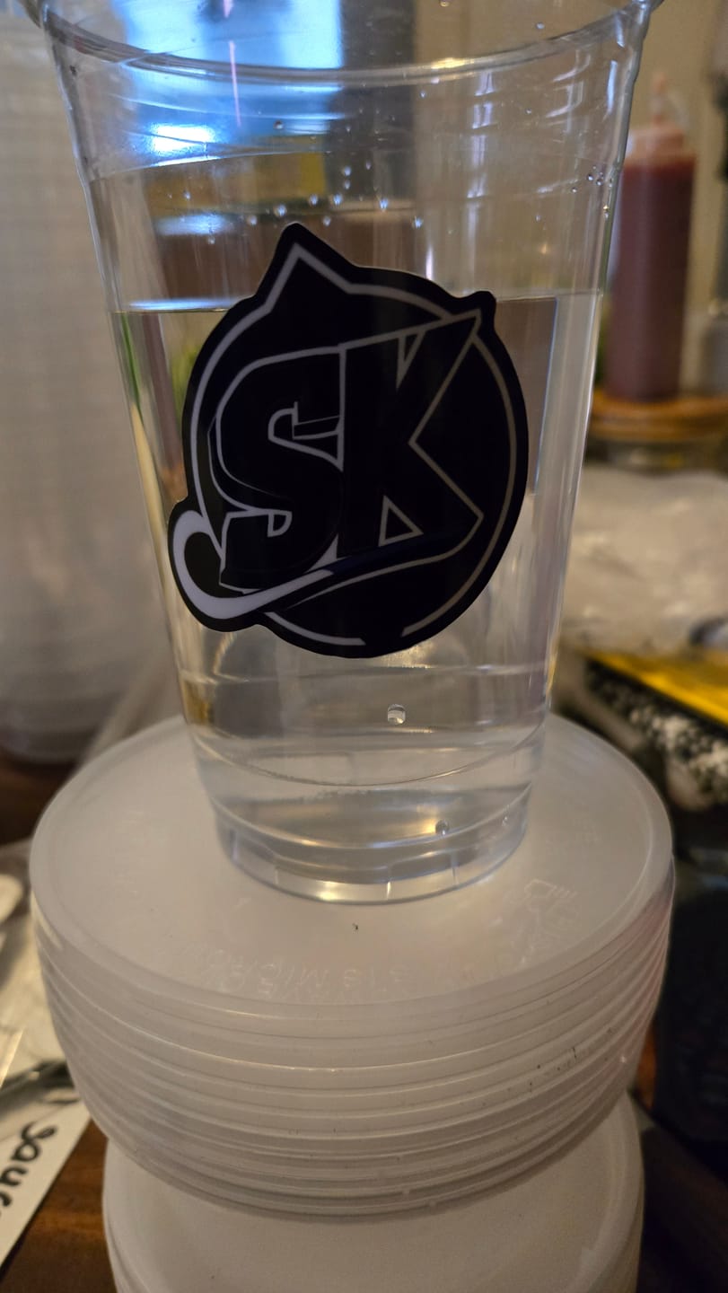 Customer photo review of 2.5" Vinyl Stickers (100 Pack)