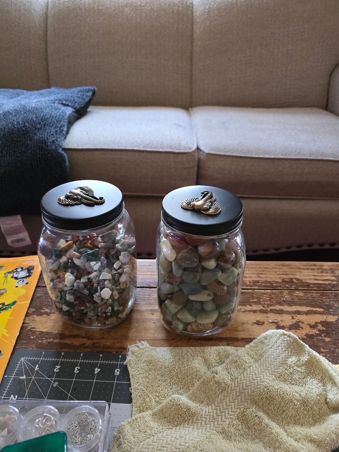 Customer photo review of Gallon Bucket of Quartz Geodes